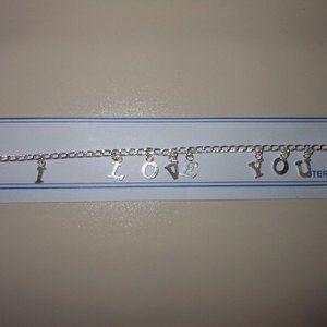 I Love You Sterling Silver Bracelet